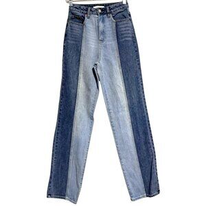 PacSun 90s Boyfriend Jeans Womens Size 25 Blue Two-Tone Denim Vintage